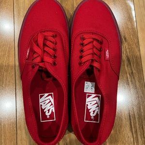 Red Vans Women Size 8.0